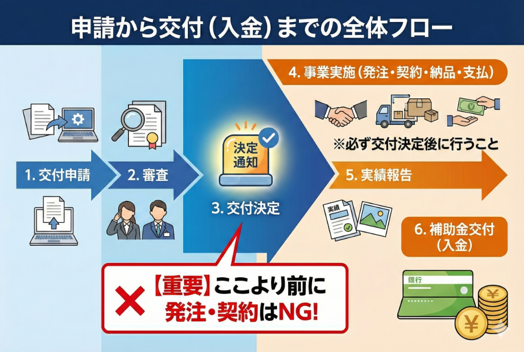 申請から交付までの流れ(イメージ)